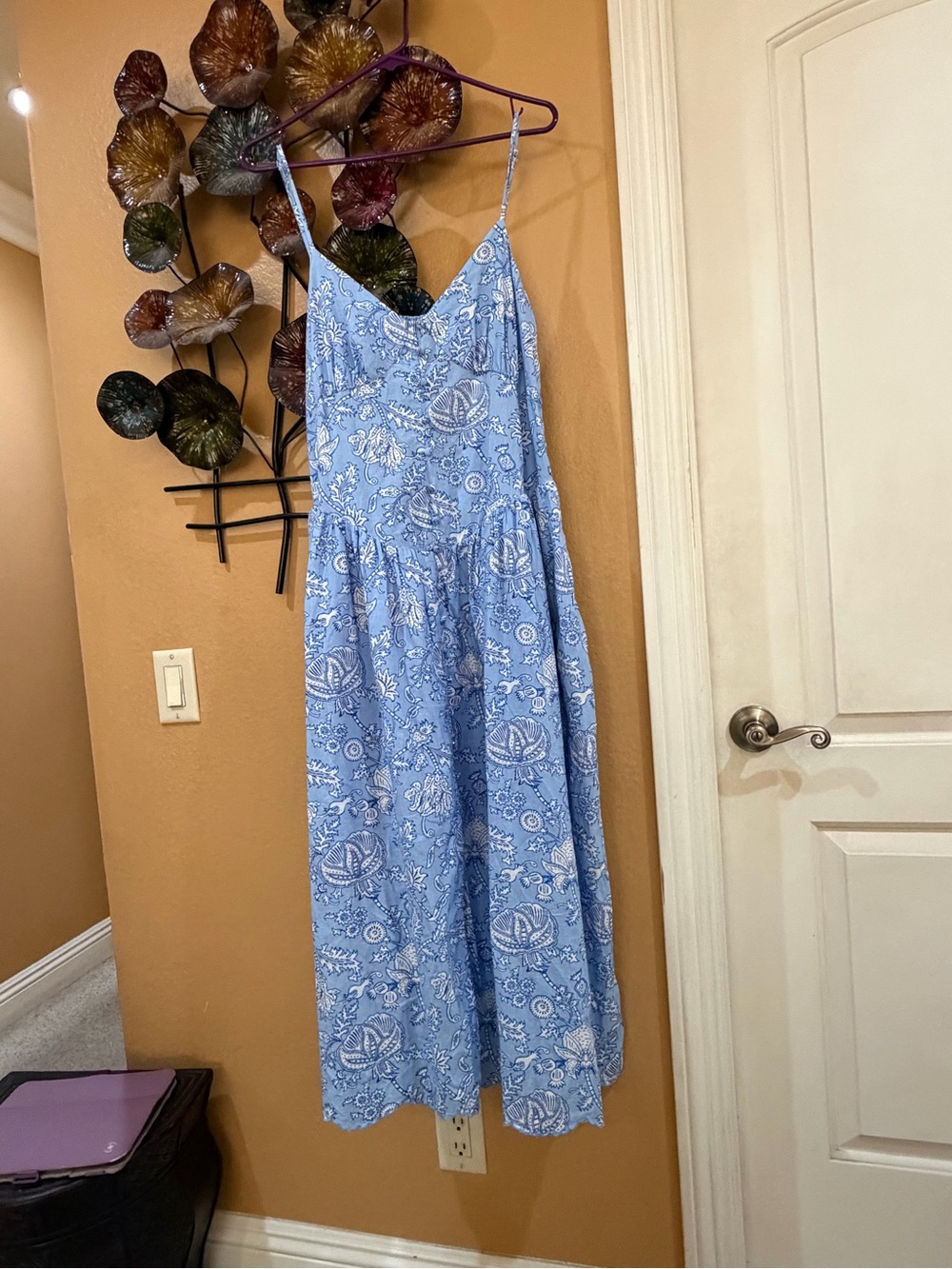 Roller Rabbit Light Blue Floral Slip Dress